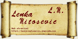 Lenka Mitošević vizit kartica